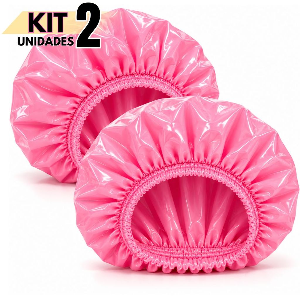 KIT 2 Touca de Banho Grande para Cabelo Longo Comprido e Volumoso em Vinil