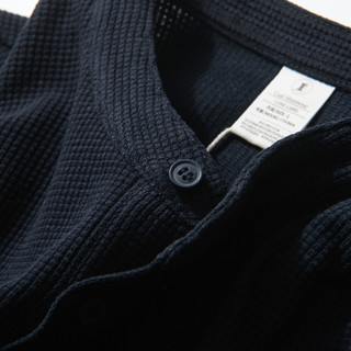 Americano cara resistente de alta densidade Waffle verão masculino Retro moda Henry colarinho respirável pele-amigável p