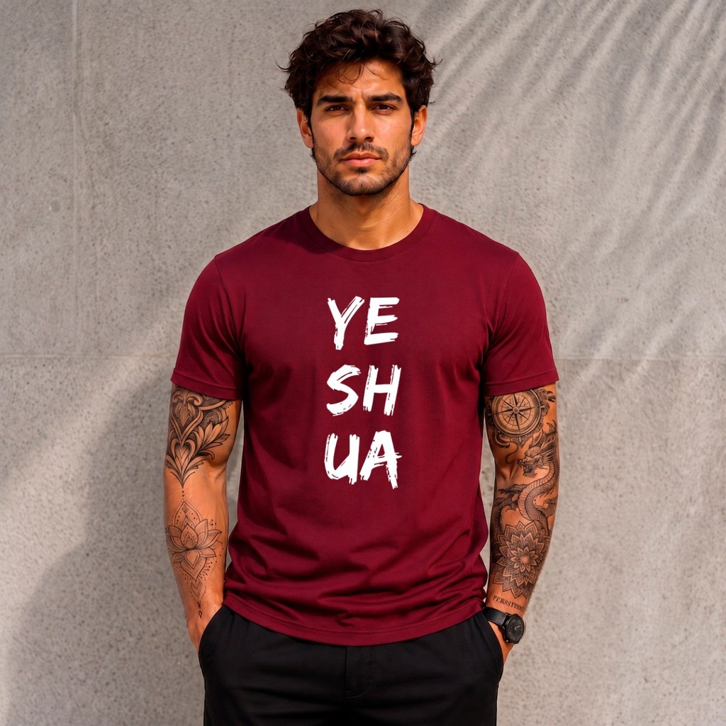 Camiseta Yeshua Cristã Gospel Jesus Evangélica Estampada Masculina Feminina Unissex Manga Curta