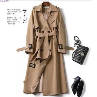 Women's trench coat long coat fashion 2025 new brown trench coat