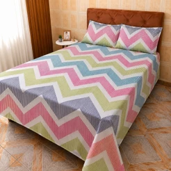 kit Lençol com Fronhas Solteiro, Casal, Queen ou King Box 100% Poliéster Estampado