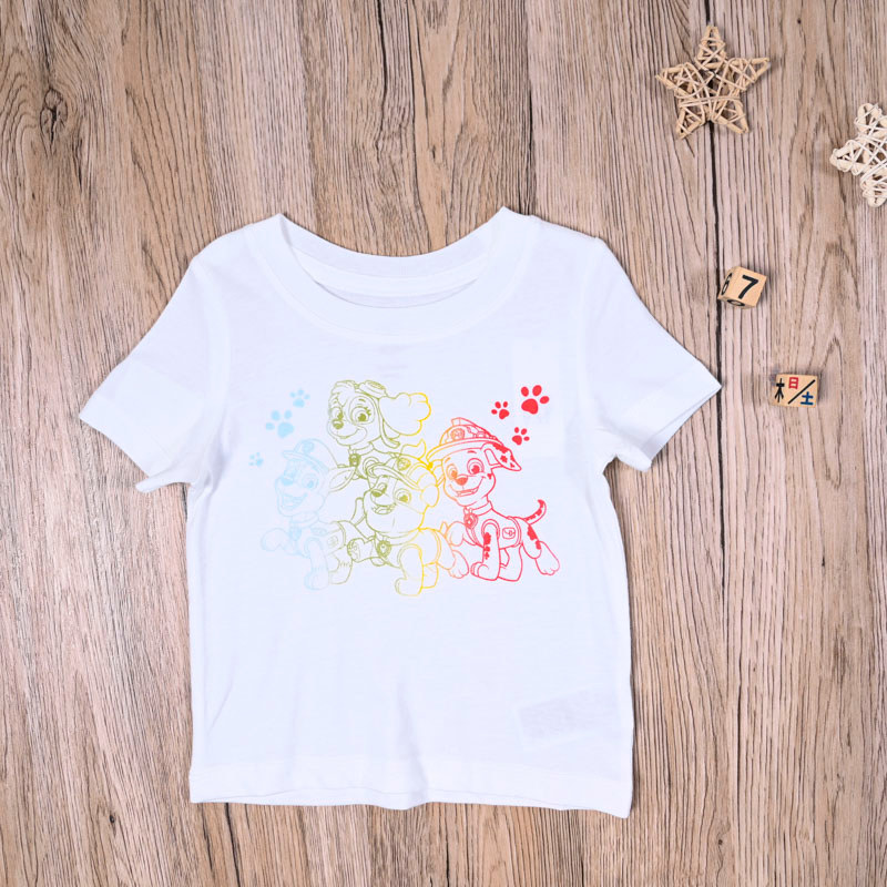 GA Comércio exterior europeu americano verão crianças algodão de manga curta camiseta bebê verão bonito dos desenhos ani