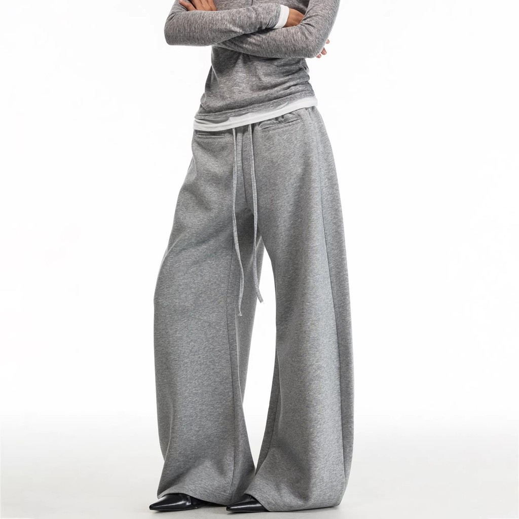 Americano Retro high-End sentido Machete casual Sweatpants masculino feminino na moda solto casual high Street Drape cal