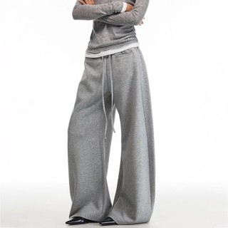 Americano Retro high-End sentido Machete casual Sweatpants masculino feminino na moda solto casual high Street Drape cal