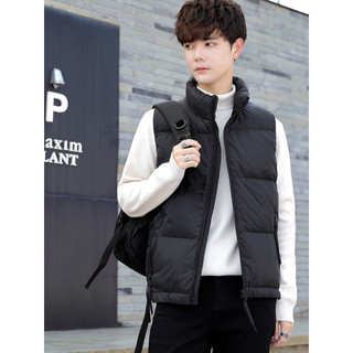 Para baixo colete masculino exterior Wear outono inverno estilo japonês gola alta Casual colete térmico masculino colete