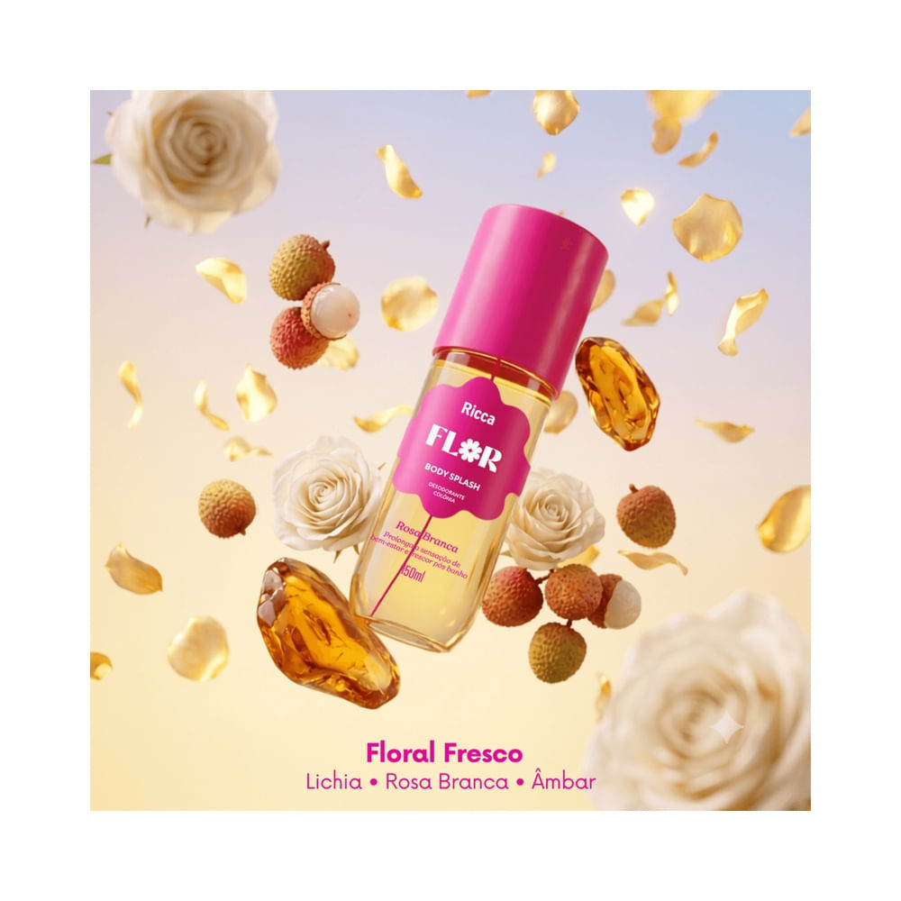Body Splash Ricca Flor Rosa Branca 150ml — imagem 2 de 2