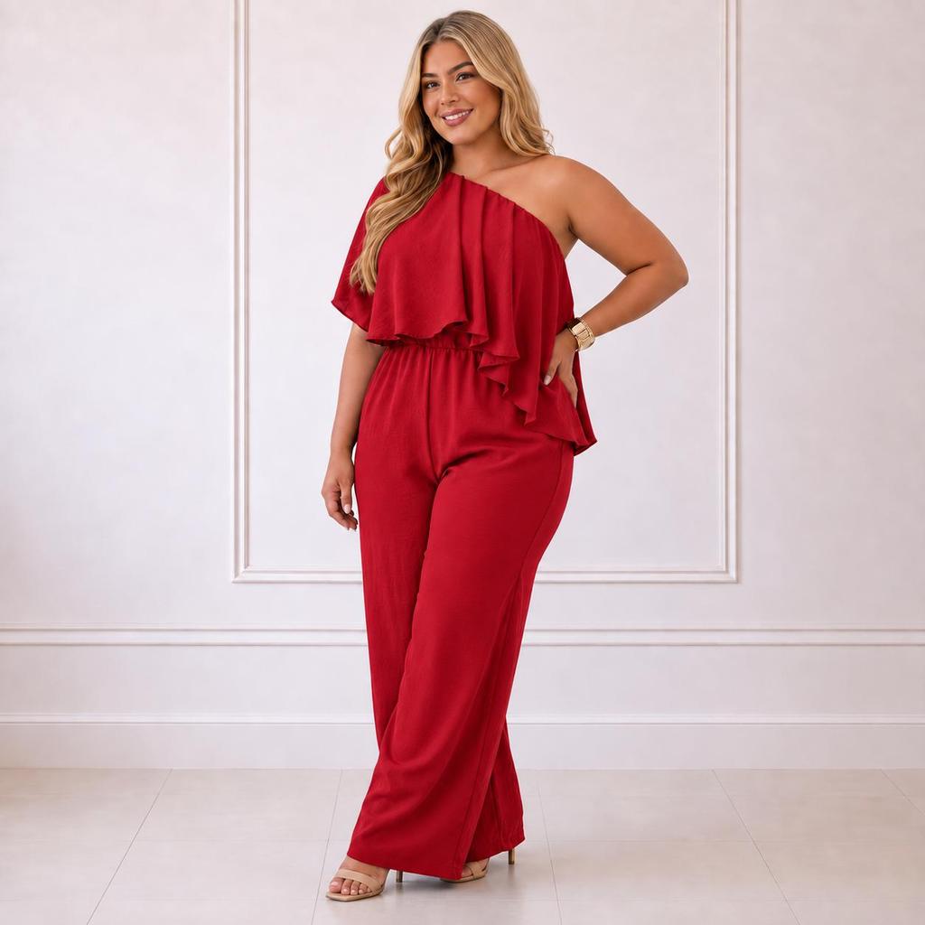 Macacão Plus Size Longo Feminino Pantalona Elegante Social Natal Confortável