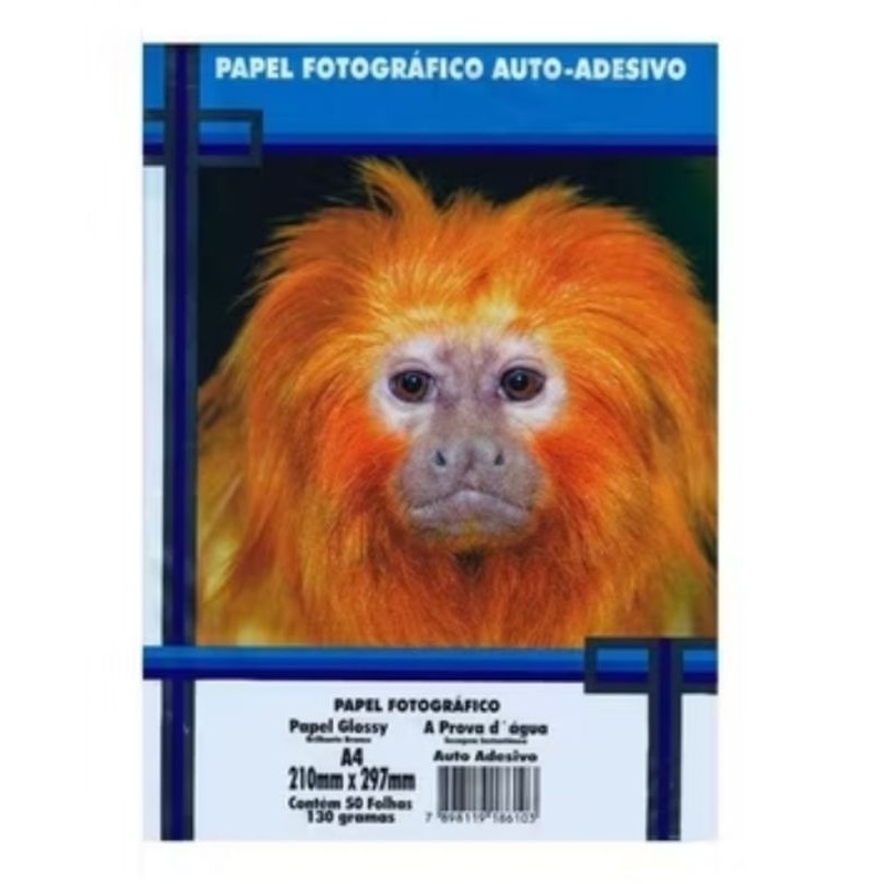 Papel Fotográfico Adesivo 200 Folhas à prova d´agua 130gr Masterprint