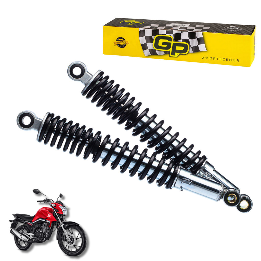 PAR AMORTECEDOR TITAN 160 2016 A 2023 FAN CG COM REGULAGEM em Oferta na Shopee
