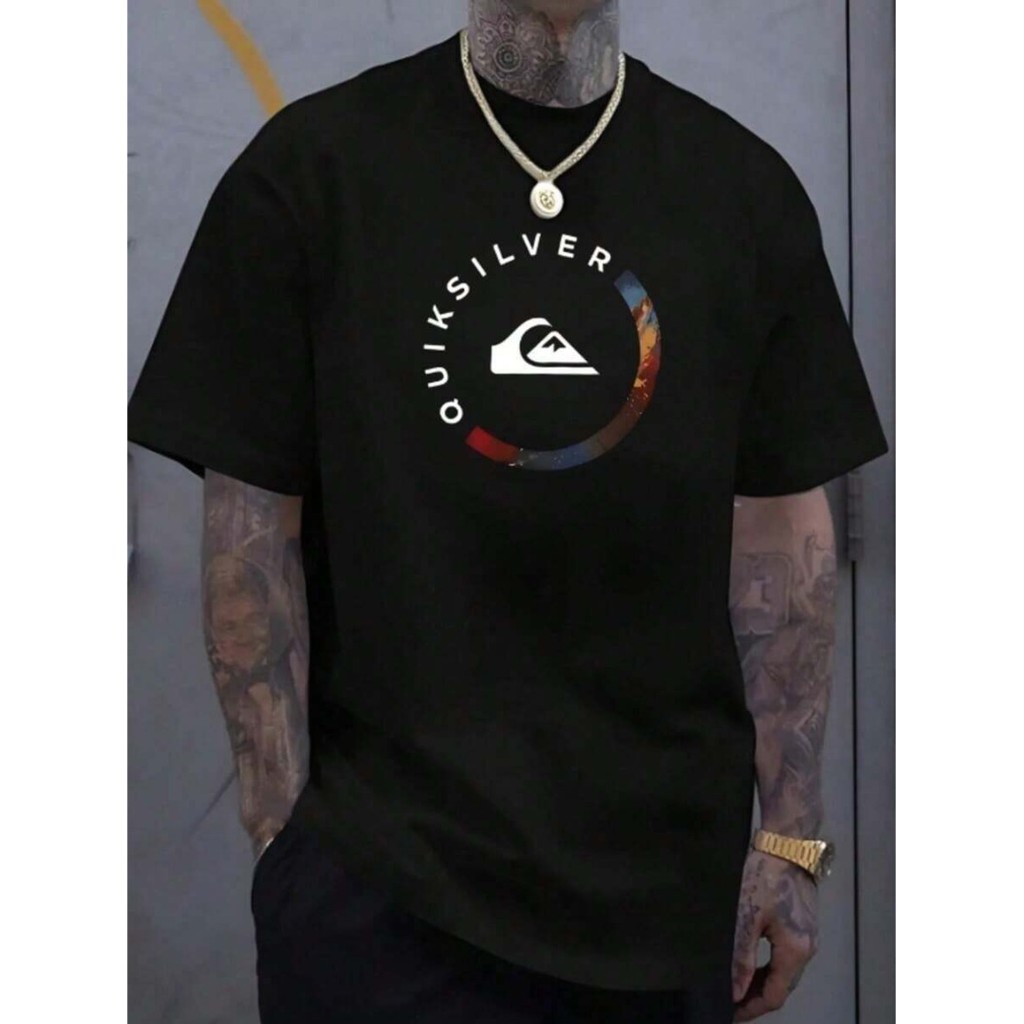 Camiseta Masculina QuikSilver Retro Lançamento Camisa Básica 100% Algodão