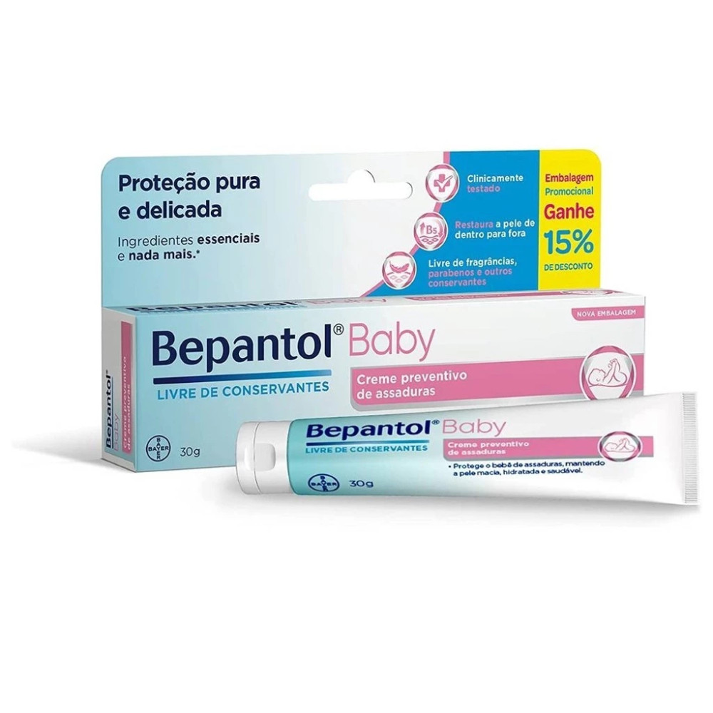 Pomada para Assaduras Bepantol Baby 30g | Proteção Delicada | Creme Preventivo e Hidratante