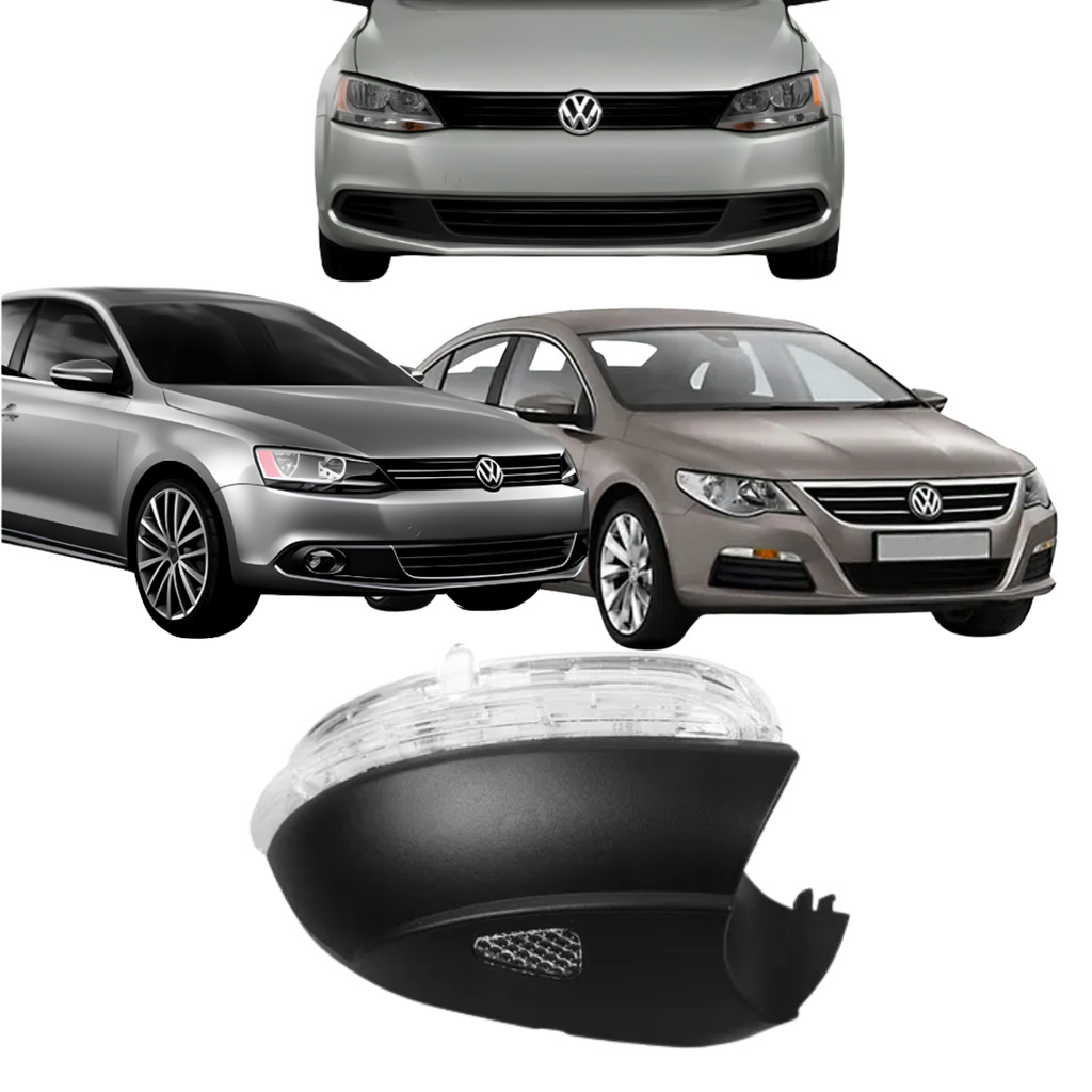 Pisca Seta Retrovisor Jetta 2011 a 2019  Passat 2011 a 2015 Passat CC 2008 a 2012 Luz Cortesia LD