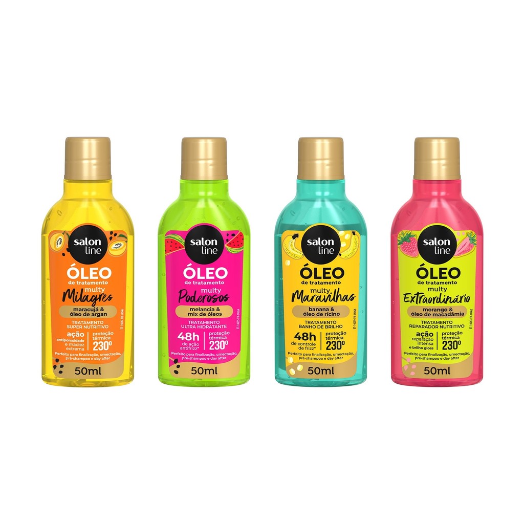 Kit Completo de Óleos de Tratamento Seleção Especial de Frutas Multy em Oferta na Shopee