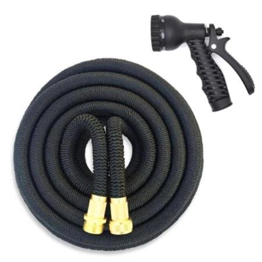 Mangueira Magica Bocal De Aço De Jardim Retrátil 30m Metros Flexível Irrigação E 7 Tipos De Jato