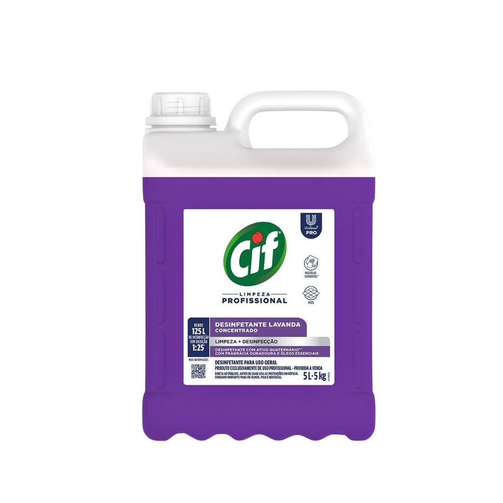 Desinfetante Concentrado Lavanda 5 Litros CIF 