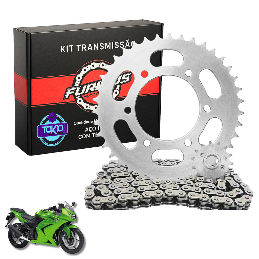 KIT RELAÇÃO NINJA 250 300 2008 A 2018 KAWASAKI TRANSMISSÃO em Oferta na Shopee