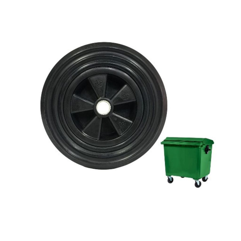 Roda para Container Plástico 8" Ideal Para Reposição e Montagem de Rodizios