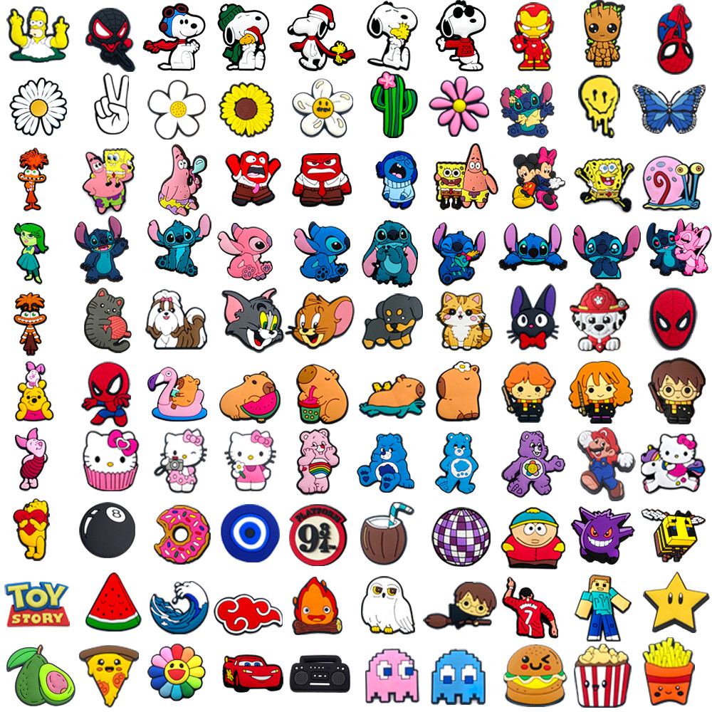 MEIDJ 1 Peça Amuletos De Sapato Decrations Desenhos Animados Pequenos Animais Sandálias Fivela Botão De Acessórios De PV