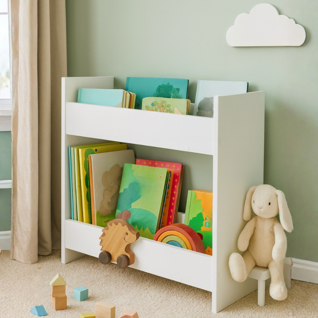 Organizador De Livros Infantil Quarto Bebe Criança Prático com Prateleira 100 % Mdf