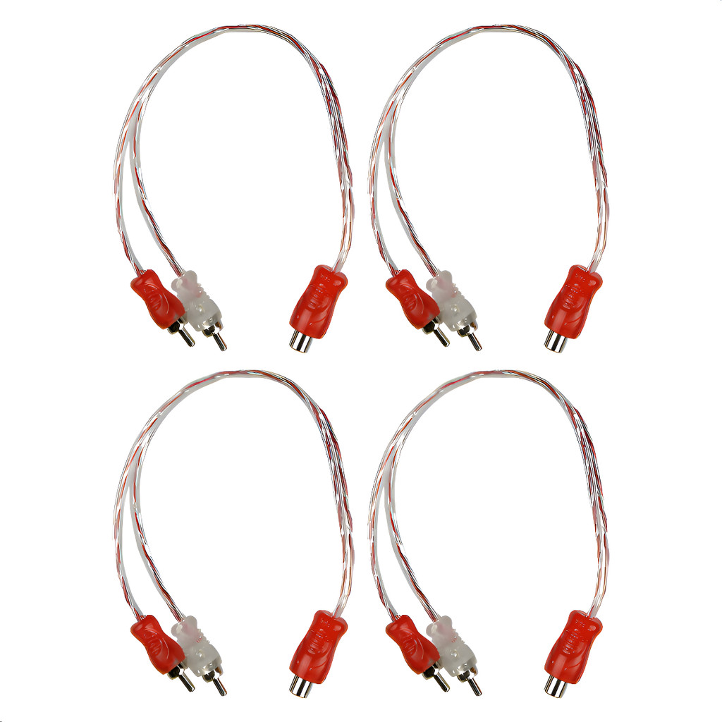 Cabo Rca Y 2m 1f Injetado Para Som Automotivo - Kit 4x