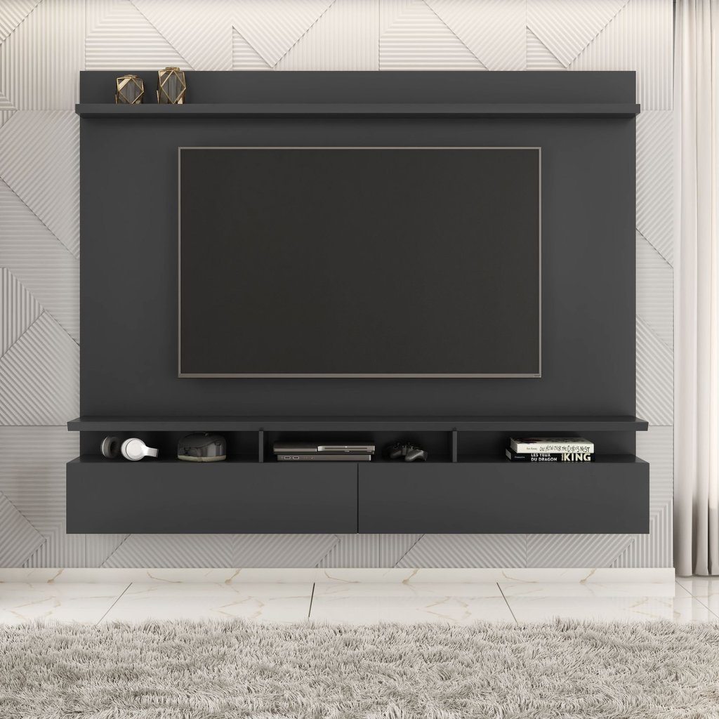 Painel para TV até 55 Polegadas Noruega Preto em Oferta na Shopee
