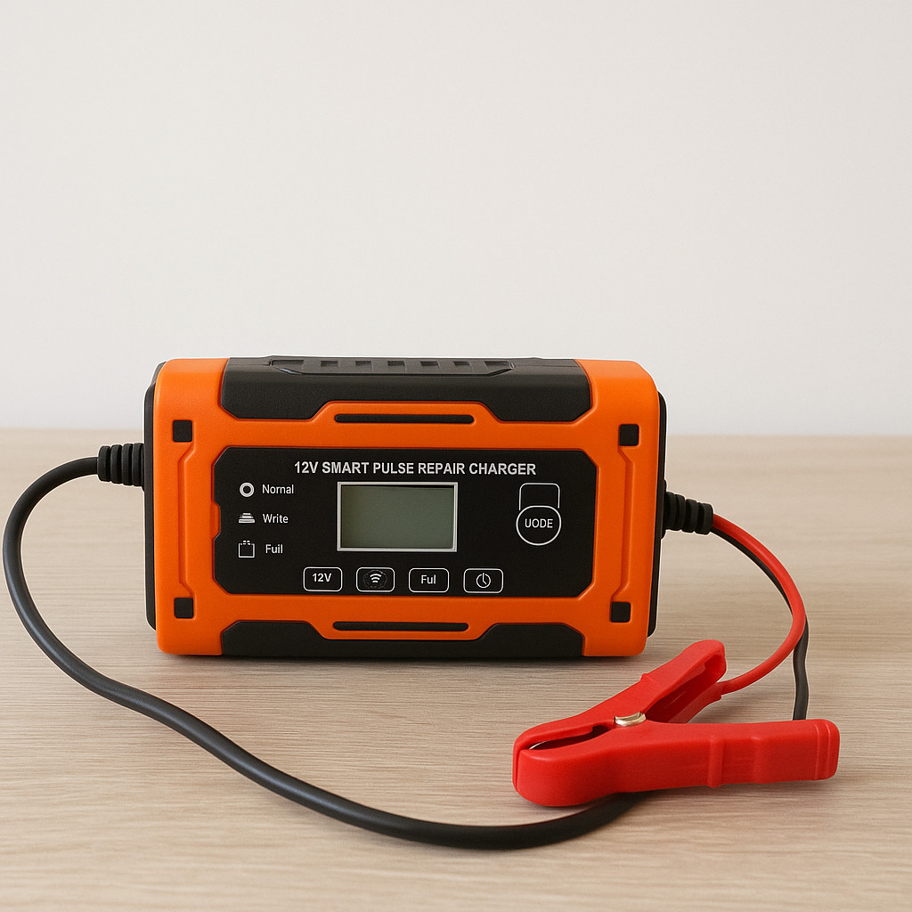 Carregador de bateria automotivo inteligente 12 V Display Digital Automático Energia Reparação