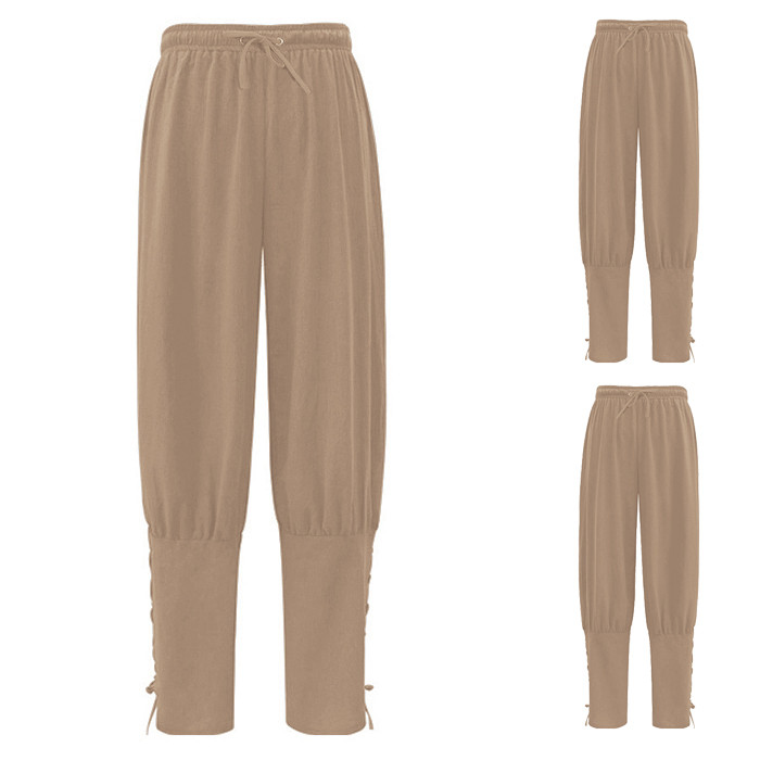 Calça Pirata Para Homens Fantasia Renascentista Calças Medievais Shorts Com Cordão De Halloween Adulto Cosplay Roupas De