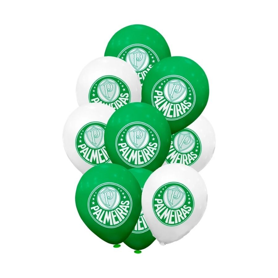 Balão de Festa Redondo Decorado 8" 20cm - Palmeiras - 20 unidades - Rizzo
