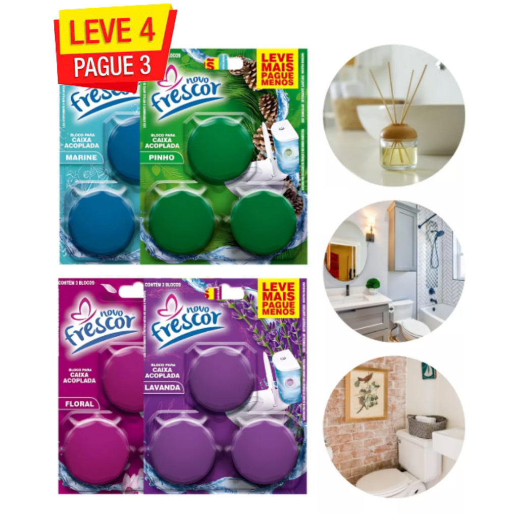 Blocos Para Caixa Acoplada Pedra Sanitária Pastilha Tablete - kit 03 a 09 Limpeza Profunda ENVIO - FULL em Oferta na Shopee