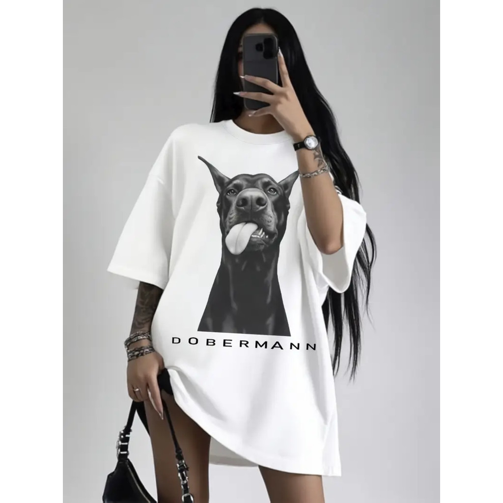 Camiseta Oversized Feminina Unissex Camisa Malha 100% Algodão Manga Curta Gola Redonda estampada