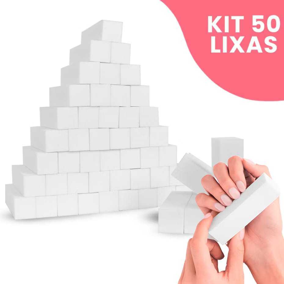 LIXA BLOCO - Kit 250 Lixas Bloco Polidora Para Unhas Gel Porcelana Polimento de Unha em Oferta na Shopee