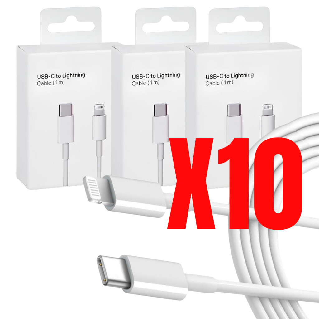 Atacado Kit 10 Cabo  Carregador Turbo  Celular  Tipo  C  Lightning  Fonte  Carregador  Carregamento  Turbo