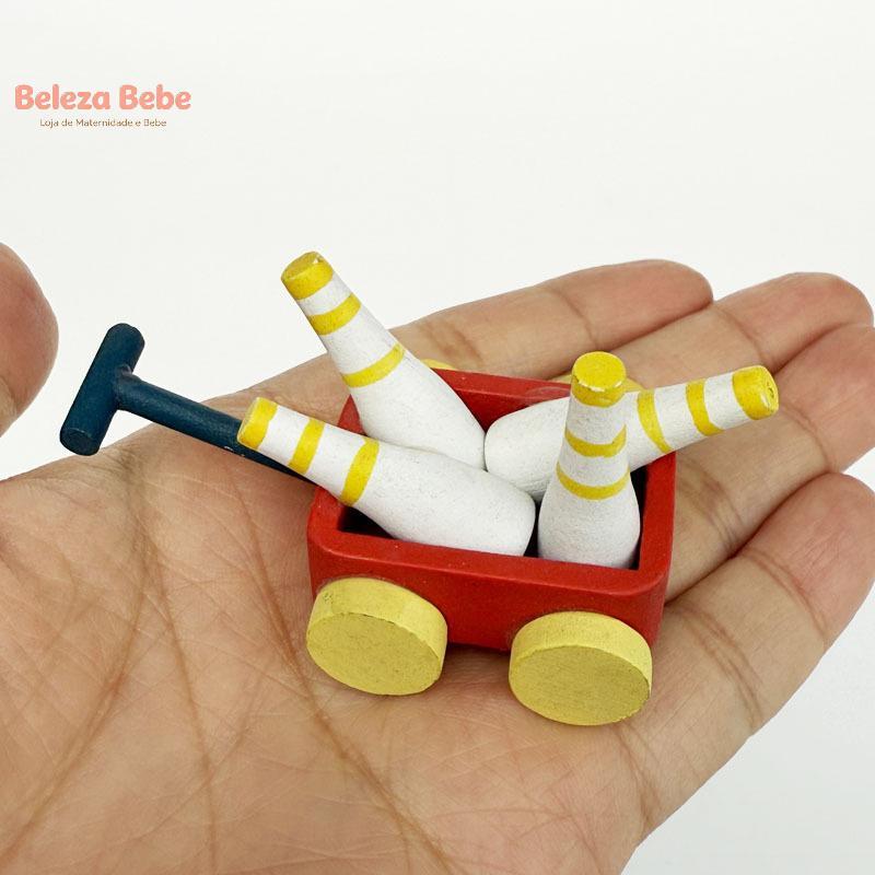 Belaeza Bebe 1 : 12 Casa De Bonecas Em Miniatura Carrinho De Boliche Móveis Modelo De Decoração Brinquedo Boneca Acessór