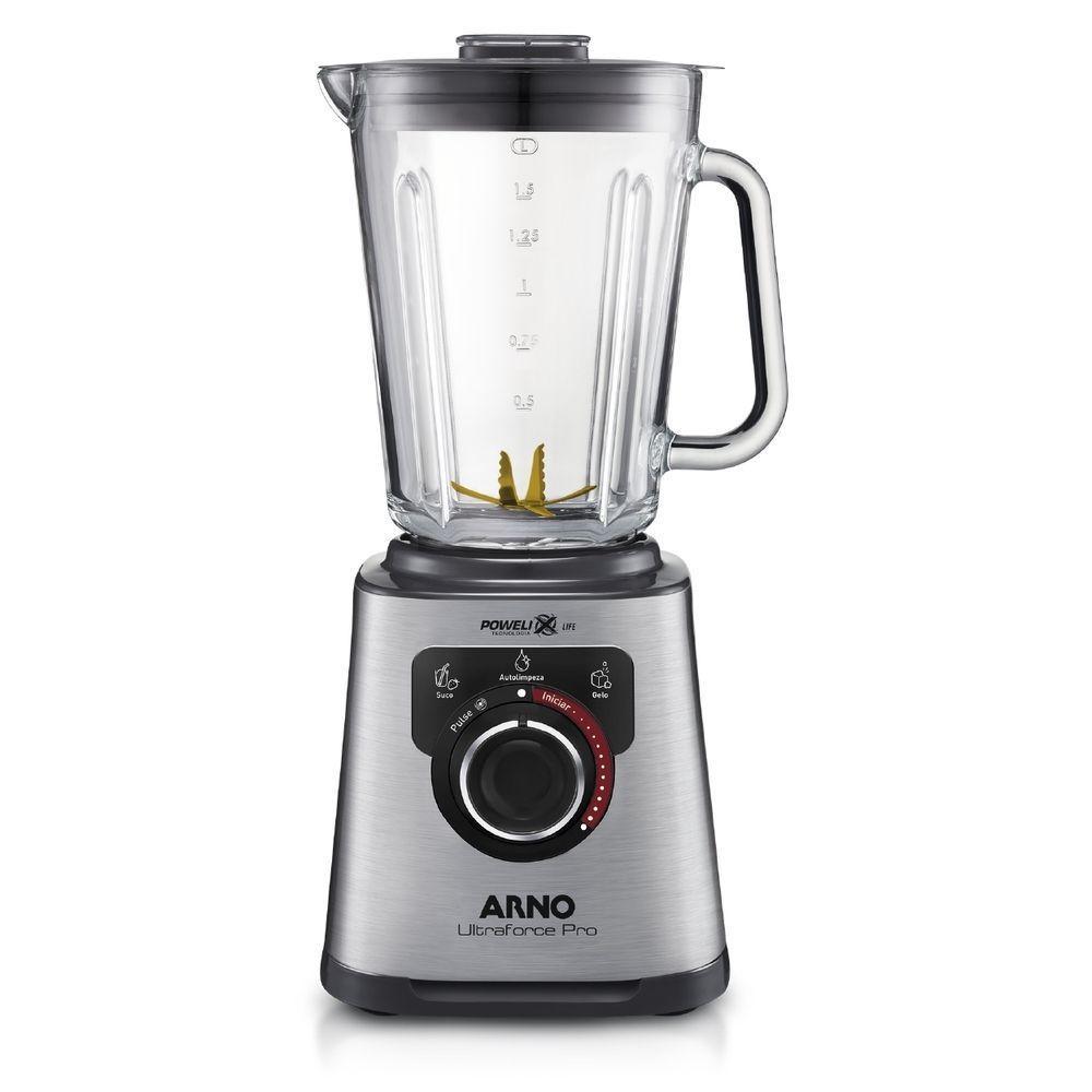 Liquidificador Arno LN93 Ultraforce Pro Inox Jarra de Vidro 2L 1100W 220V