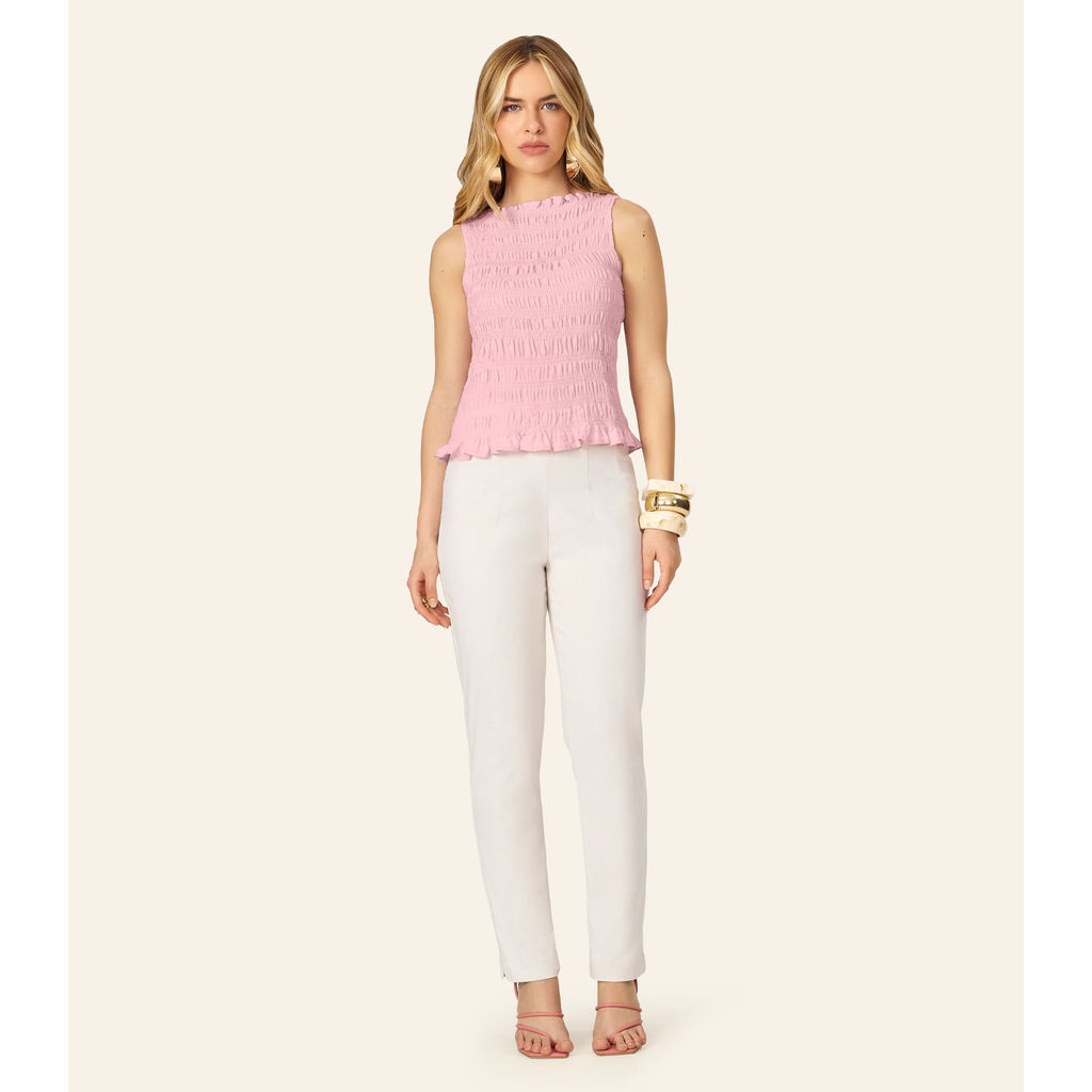 Regata Feminina Em Viscose Com Lastex Endless Rosa