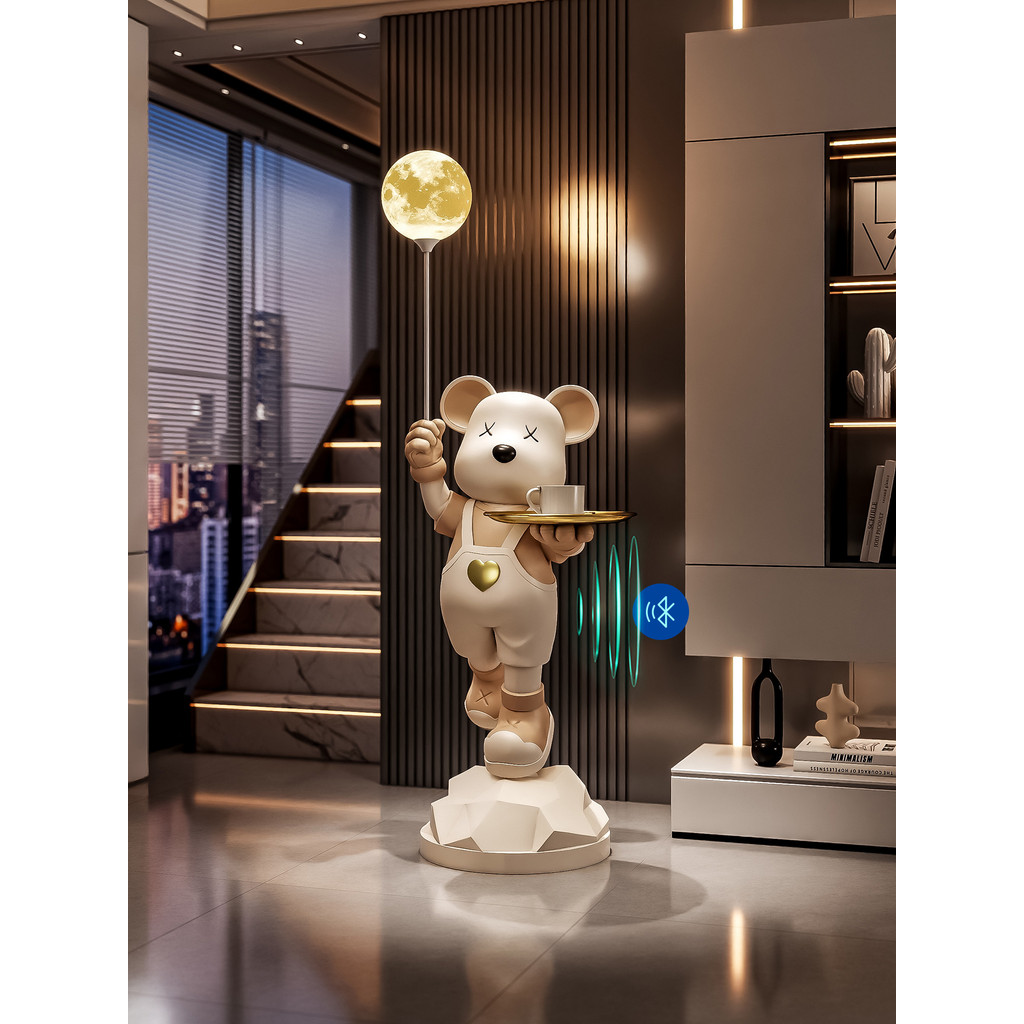 Influenciador criativo Extra grande urso violento decoração sala de estar armário TV grande decoração piso Housewarming