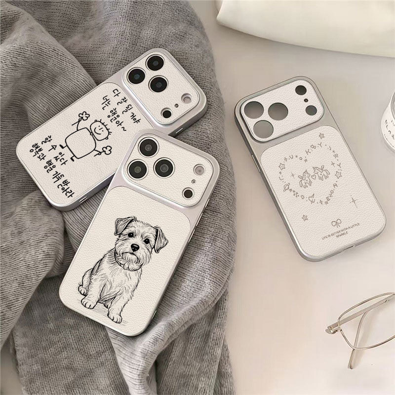 Bonito Coração Animal Linha Criança Caso De Telefone Couro Para Samsung A57 A06 A16 A15 A55 A07 A35 A54 A37 A26 A05 A34 