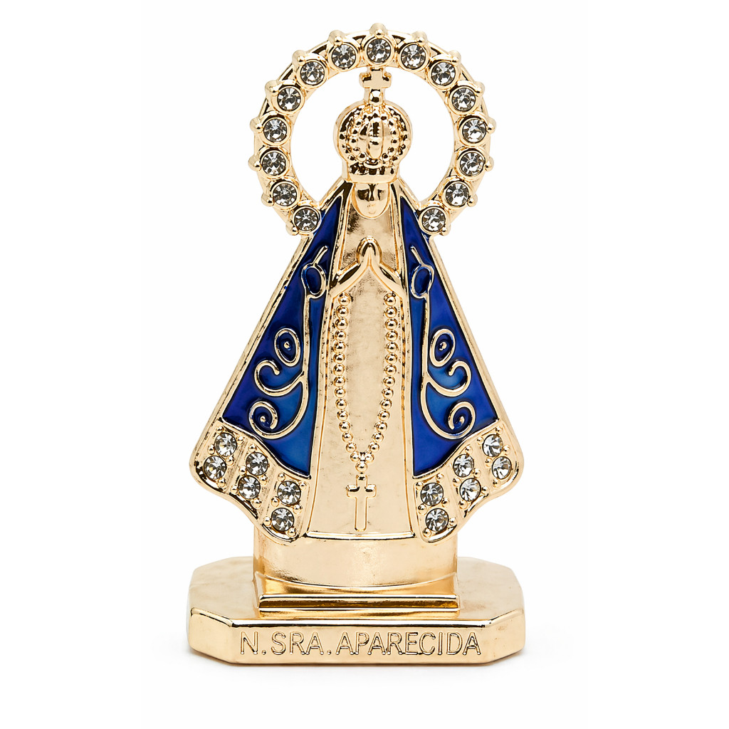 10/20 Unidades Mini Nossa Senhora Aparecida – Imagem Religiosa Pequena Decorativa para Lembrança, Presente e Artesanato