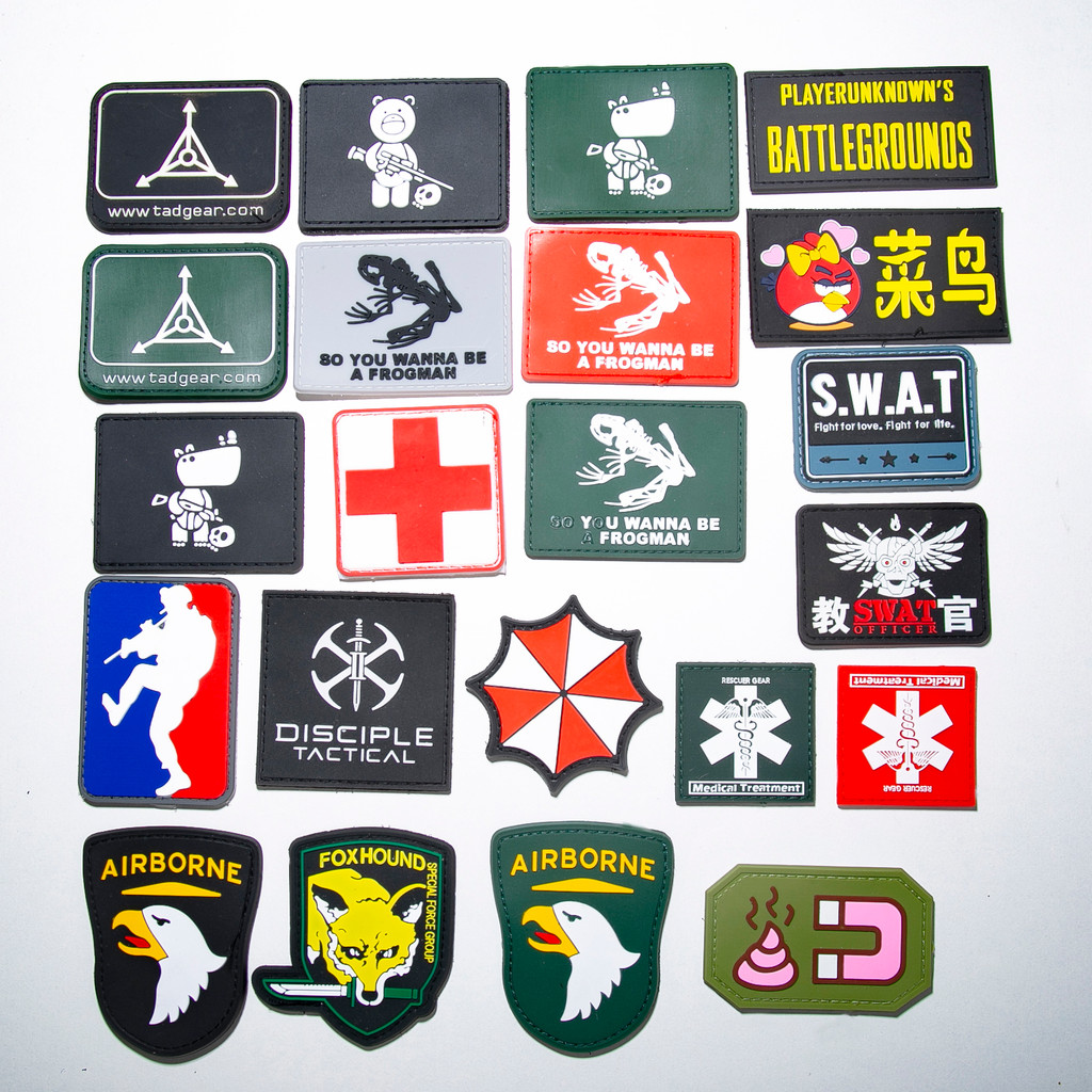 Velcro moral emblema gancho rosto adesivo ao ar livre único PVC bandeira nacional braçadeira Epaulet mochila adesivo ven