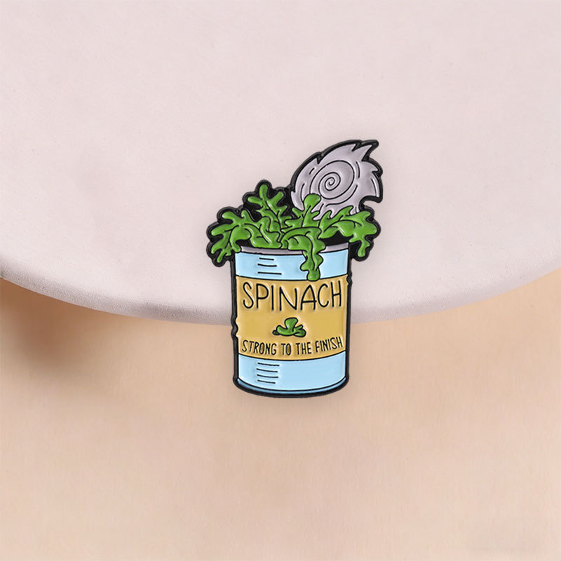 Retro Popeye Espinafre Pode Esmalte Pino Nostálgico Dos Desenhos Animados Broche Presente Ideal Para Amantes Da Academia