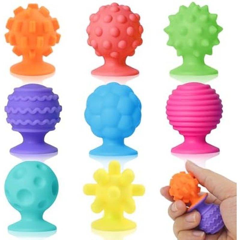 Brinquedos Sensoriais Para Adolescentes E Adultos , Brinquedo Com Ventosa Texturizada De 8 Unidades Autismo Adolescente
