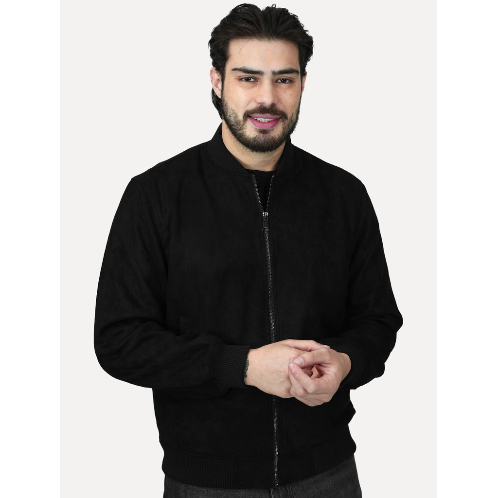 Jaqueta Dixen Masculina Bomber Suede Original Preta
