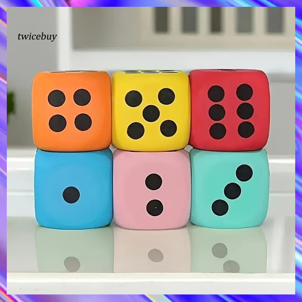 Decorative Party Dice Durable Foam 6/8cm Giant Eva Corner Six-sided for Board Games Casino Decoration Kids Toy Game Prop