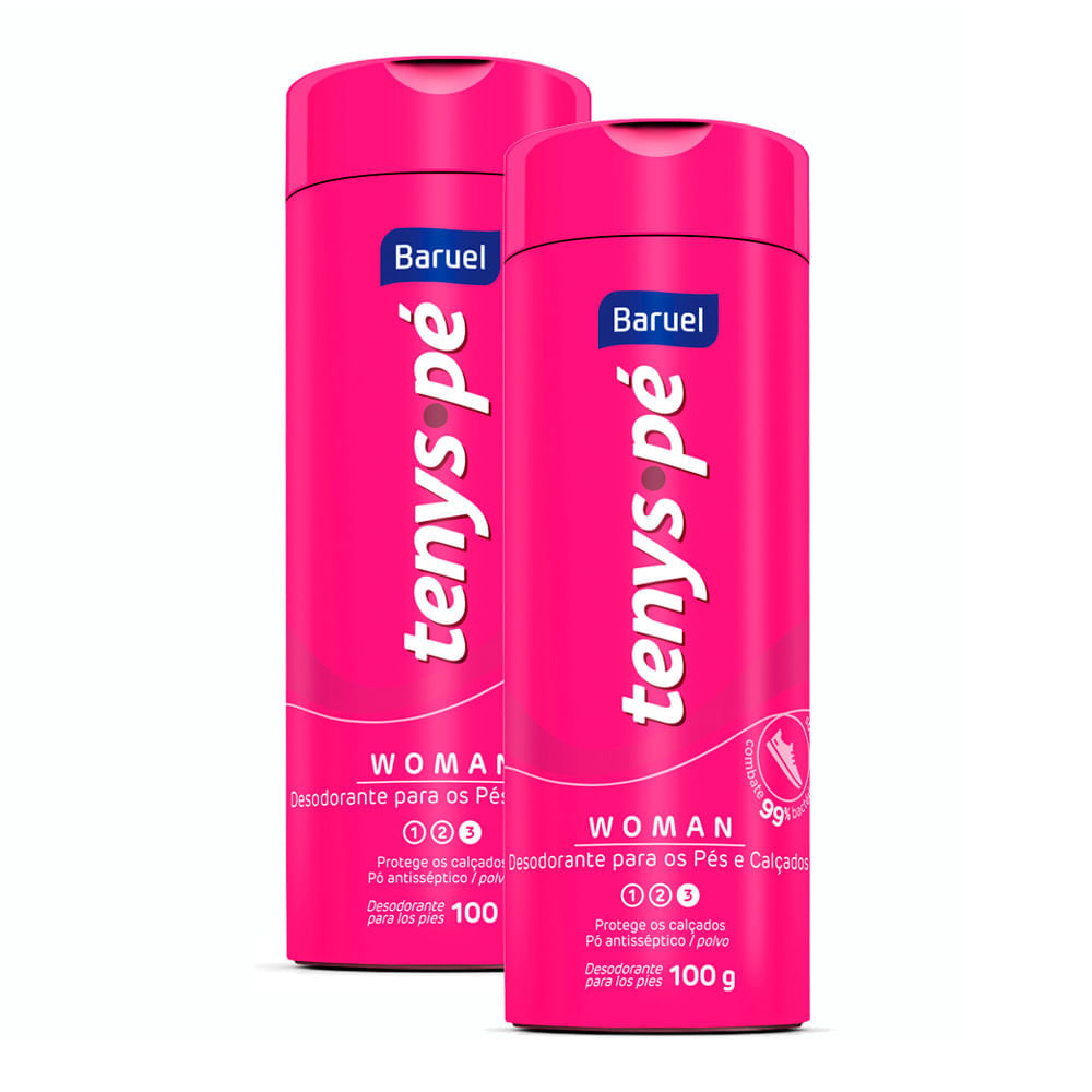 Kit 2 Tenys Pé Baruel Woman Talco 100g