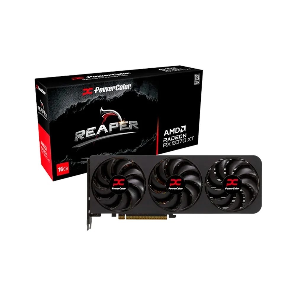 Placa de Vídeo PowerColor Reaper AMD Radeon RX 9070 XT 16GB GDDR6