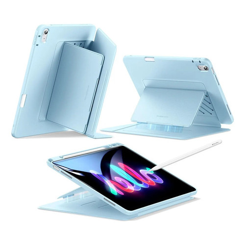 Capa iPad Air 13 M3 M2 2025 2024 ESR Hybrid Azul Estojo Suporte 360 compatível A