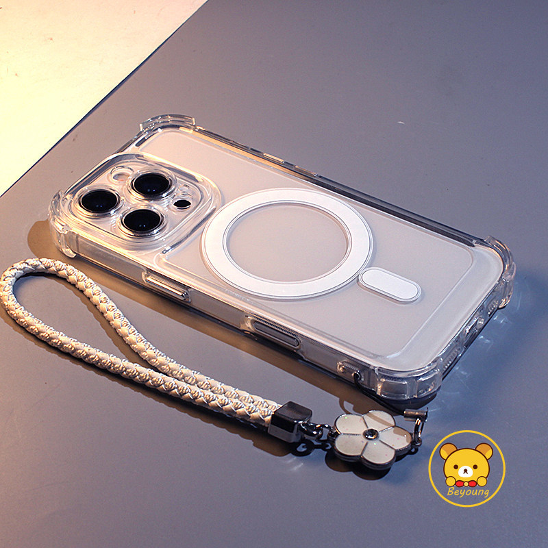 Capa De Telefone Magnética Transparente Para Samsung Galaxy S26 S25 Edge S24 S23 S22 S21 S20 Plus Ultra FE Lite S26 + S2