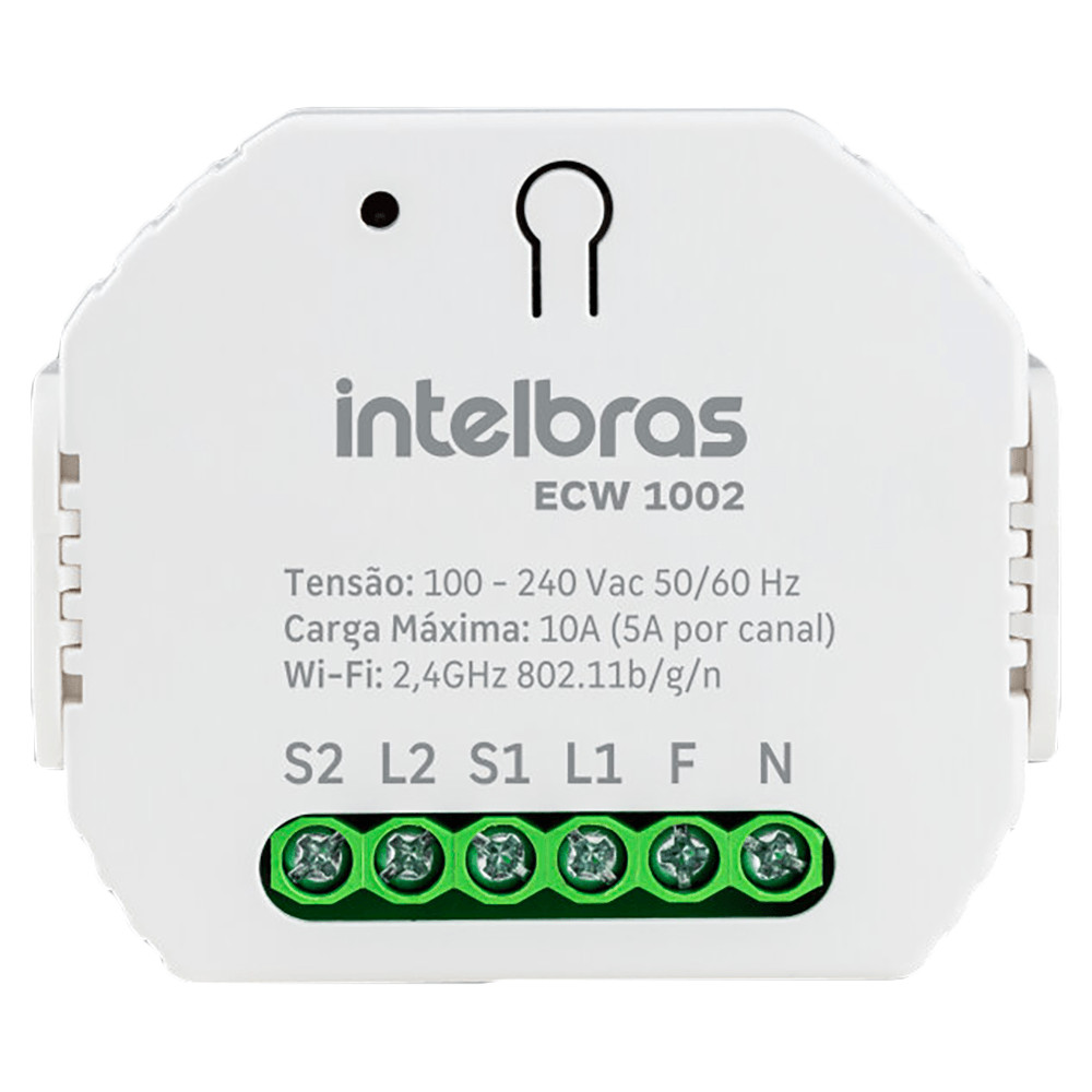 Minicontrolador Inteligente WI-FI 2 Canais ECW 1002 Intelbras			