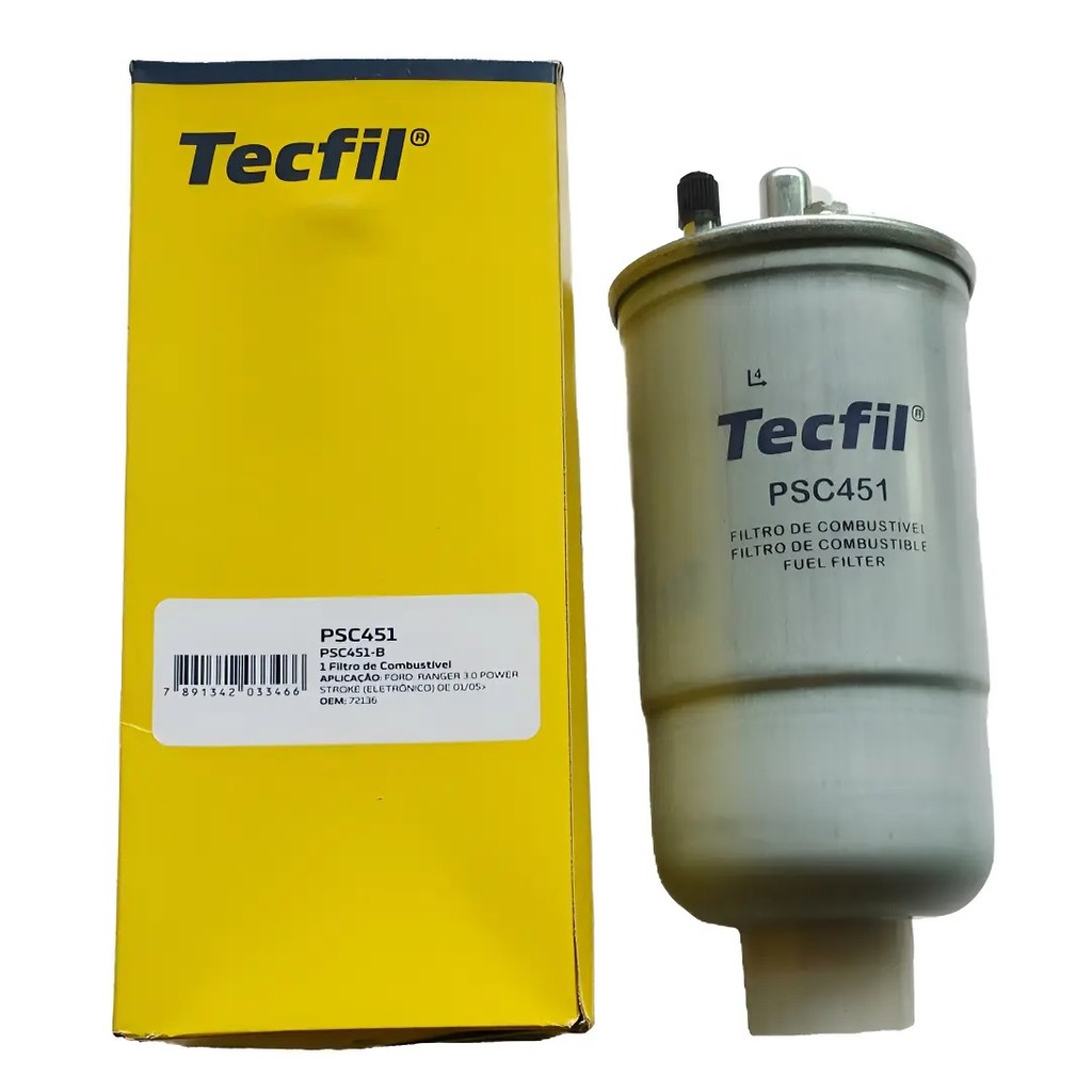 Filtro Combustível Blindado Ford Ranger 3.0 2005/2012 Troller T4 3.0 2005/2013 Tecfil PSC451