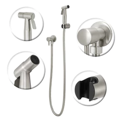 Ducha Higiênica Banheiro Aço Inox 304 Escovado Completa 1/4v